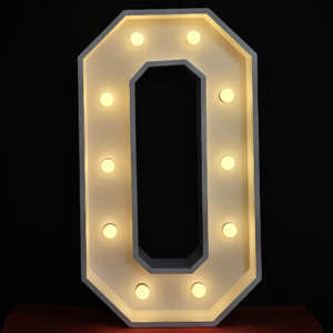 XL Lichtcijfer '0'